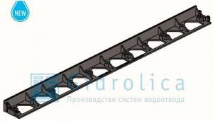 Бордюр GidrolicaLine Б-100.8.4.5 - пластиковый черный