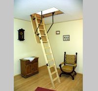 Чердачная лестница OMAN Standard - Бук, 60х120х280мм