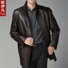 Продам новое мужское кожаное пальто 54/180 Швеция весна-осень черный