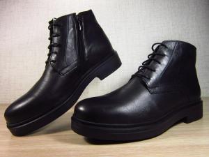 Зимние ботинки мужские кожаные с мехом новые Pierre Cardin