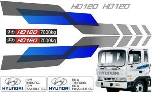 Комплект наклеек на кабину Hyundai HD120