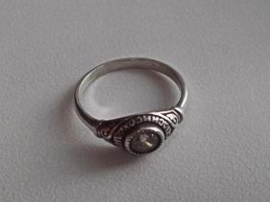 Кольцо серебряное, с надписью "Спаси и сохрани, господи"