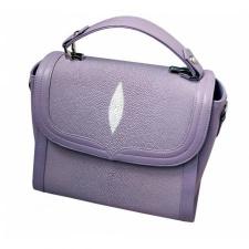 Женская сумка из кожи ската 6313 фиолетовая