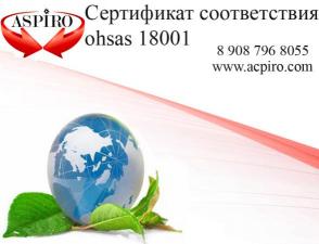 Сертификат OHSAS 18001 для Череповца