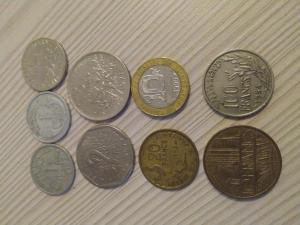 Набор монет Франции.