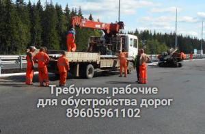 Рабочие для обустройства дорог