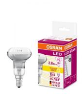Лампа светодиодная направленного света OSRAM LED STAR R50 2.8W (замена 19Вт), теплый белый свет, Е14