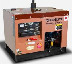 Дизельный генератор toyo tkv-7.5spc 5,6 квт 220 в декоративный кожух