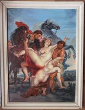 Картина Похищение дочерей Левкипа,холст,масло,Рубенс,копия