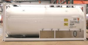 Криогенный танк-контейнер тип Т75 объём 20500л для перевозки и хранения кислорода, аргона, азота