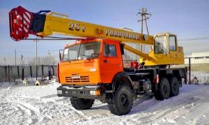 Аренда автокрана, крана Галичанин - 25 тонн (Вездеход) г.Железнодорожный