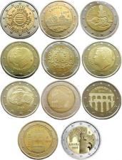 Испанские юбилейные монеты 2 евро