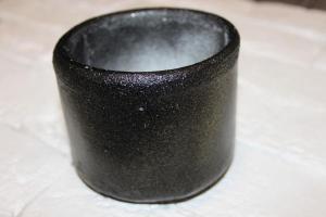 Горшок-кашпо из цемента для растений Черное с золотом