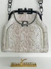 Женская сумка - Лерден-08 - Светло-бежевый питон