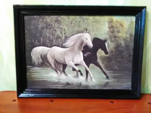 Картина "Пара лошадей".