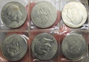 Монеты юбилейные доллары, 6 шт