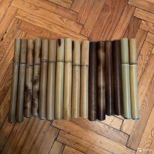 Бамбуковые палочки для Антицеллюлитного и Креольского массажа,внутри рис, длинна 32-50 см,жёлтый обжиг