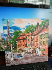 Картина на стену *Париж Городской пейзаж *размер *30x30 см *