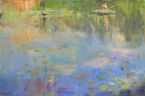 Картина "Озеро Яльчик" Григорьева Н.В.холст/масло, 40х60, 2021г.