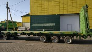 Автомобильный прицеп тяжеловоз для перевозки спецтехники до 40,0 тонн