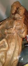 Деревянная скульптура Богоматерь со младенцем, резьба по дереву, старинная