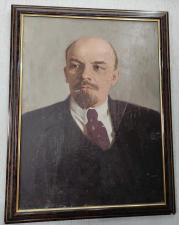 Портрет Ленин, холст,масло, НХ