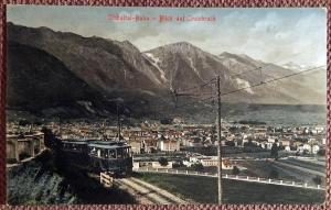Антикварная открытка "Железная дорога Штубайтальбан. Вид на Инсбрук". Австрия