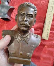 Бронзовый бюст Сталин, высота 15 см