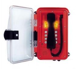 Indutel led fhf промышленный телефон в корпусе с прозрачной защитной д