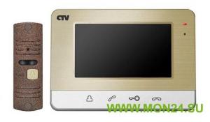 Ctv-dp401 ch (шампань) комплект видеодомофона