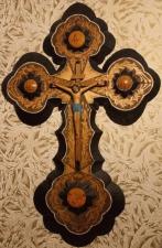 Деревянный крест распятие , дерево, авторская ручная работа