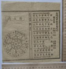 Китайский документ с кругами на китайской рисовой бумаге, 19 век