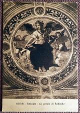 Антикварная открытка. Рафаэль "Поэзия". Рим. Ватикан