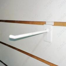 Крючок на экономпанель пластиковый, белый, 100 мм