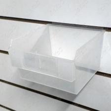 Короб пластиковый на экономпанель с местом для ценника, 140х130х85мм