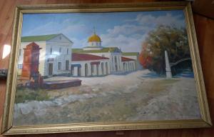 Картина Спасо-Преображенская церковь в Гостином ряду, холст, масло