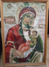 Картина Пресвятая Мать Богородица,холст,масло, 19 век