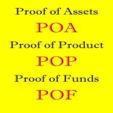 Подтверждение "POF, POA, POP" для обеспечения контрактов из ряда иностранных банков и небанковских финансовых организаций....
