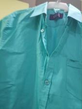 Рубашка мужская *w 49 ширина *h 74 см высота от плеча до низа цвет бирюзовый состояние в идеале без дефектов размер 42 - 44