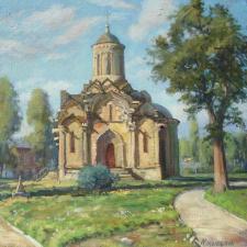 Спасский собор Спасо-Андроникова монастыря 50х50, холст, масло, 2022