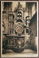 Антикварная открытка "Страсбургский собор. Часы". Франция