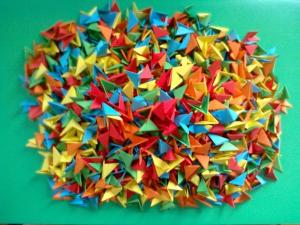 Оригами модули 2500 шт., цветные, размер 1/16 и 1/32 origami modules
