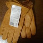 Утепленные перчатки из натуральной кожи