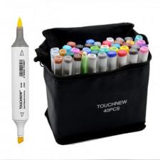 Набор двусторонних маркеров с кистью Touchnew Brush 40 шт для рисования
