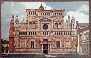 Антикварная открытка "Милан. Павийская чертоза. Фасад церкви". Италия