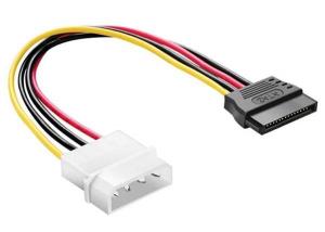 Продам кабель питания видеокарты Molex 4 pin - SATA 15 pin, 13 см., новый