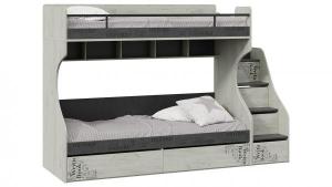Кровать 2-х ярусная с лестницей приставной с ящиками «Оксфорд-2» - СМ-399.11.012