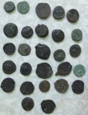 Античные бронзовые монеты ,Боспорское царство, коллекция 27 шт