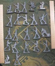 Солдатики оловянные, комплект 22 шт, СССР, 1960е гг