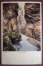 Антикварная открытка "Ущелье Ааре". Швейцария